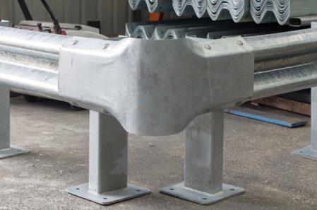 highway guardrail spacer installation