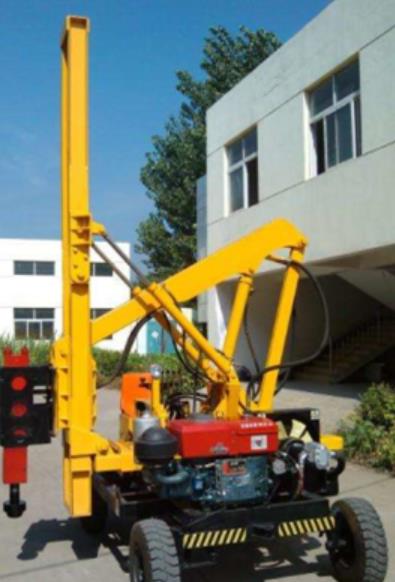 highway guardrail installation equipment