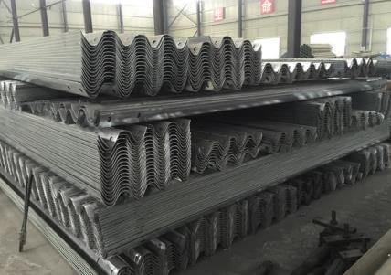 highway safety guardrail in factory